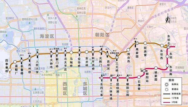 北京地铁3号线12号线将通车