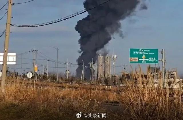 韩国客机着陆时撞墙起火 事故致28人死亡